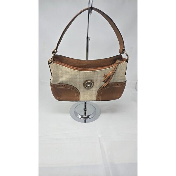 DOONEY & BOURKE SADDLE PURSE Small Brown Shoulder Bag Classic Y2K Designer - Picture 4 of 10